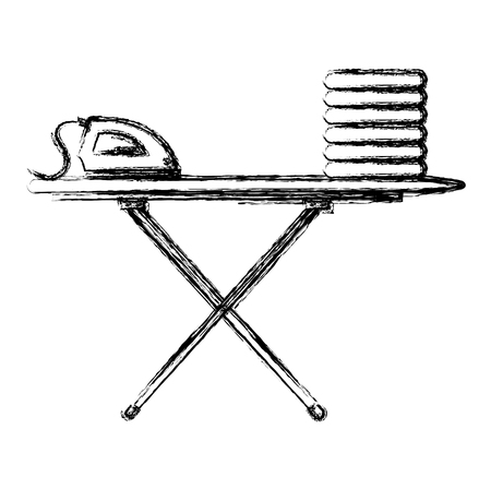 ironing board laundry service vector illustration designのイラスト素材