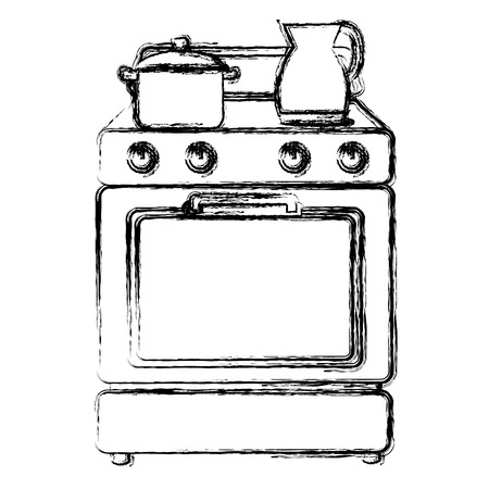 kitchen oven appliance icon vector illustration designのイラスト素材