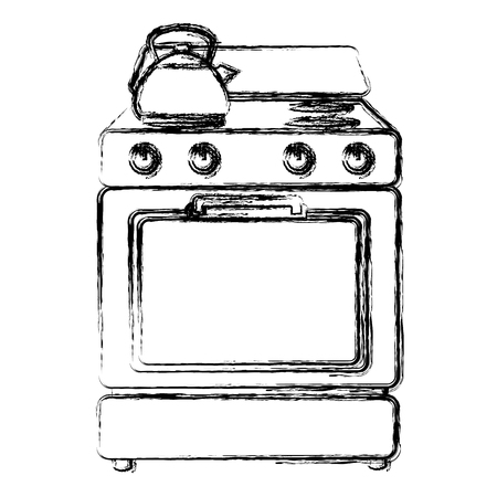 kitchen oven appliance icon vector illustration designのイラスト素材
