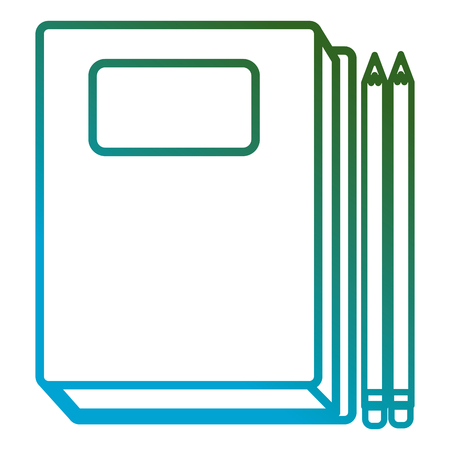 education text books with pencils vector illustration designのイラスト素材