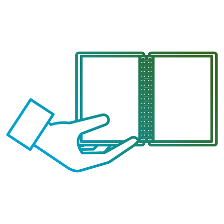 hand with notebook school vector illustration designのイラスト素材