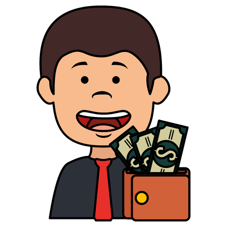 businessman with wallet money vector illustration designのイラスト素材