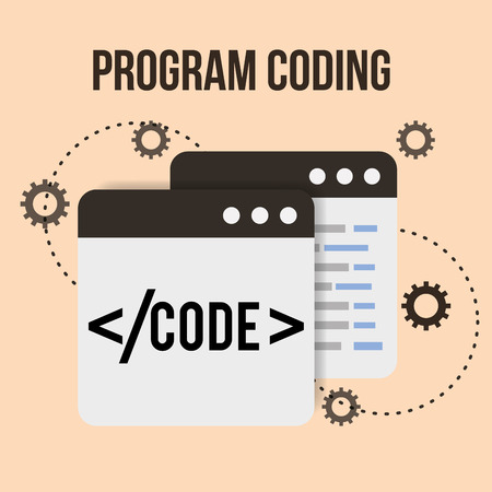 program coding website process software vector illustrationのイラスト素材