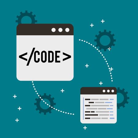 program coding website page software data vector illustrationのイラスト素材