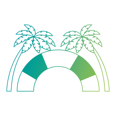 tree palms with float vector illustration designのイラスト素材