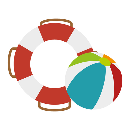 beach balloon with float vector illustration designのイラスト素材