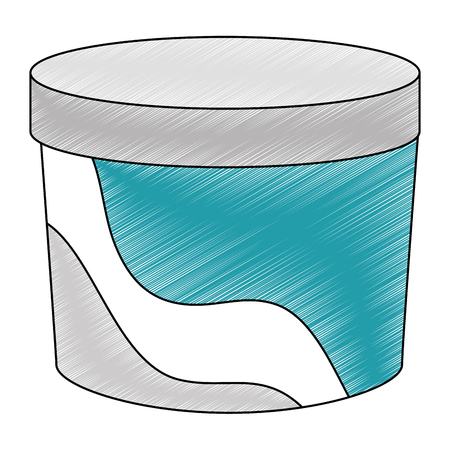 cream product in pot vector illustration designのイラスト素材