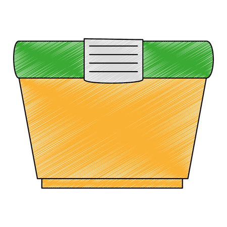 cream product in pot vector illustration designのイラスト素材