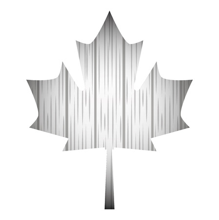 grunge style wooden gray maple leaf vector illustrationのイラスト素材