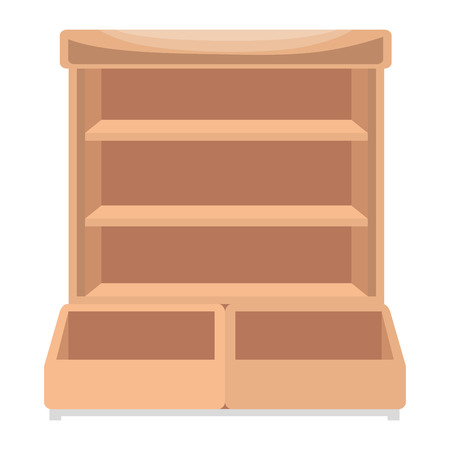 supermarket shelving empty icon vector illustration designのイラスト素材