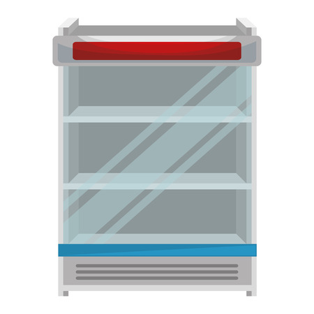 supermarket refrigerator empty icon vector illustration designのイラスト素材