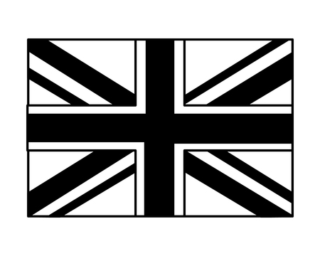united kigdom flag memorial symbol vector illustration black and whiteのイラスト素材