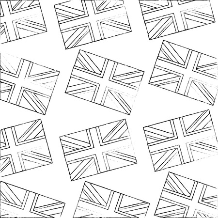 flag of great britain pattern vector illustration designのイラスト素材