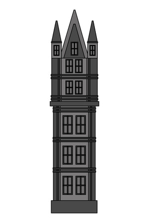 classic tower architecture antique building vector illustrationのイラスト素材
