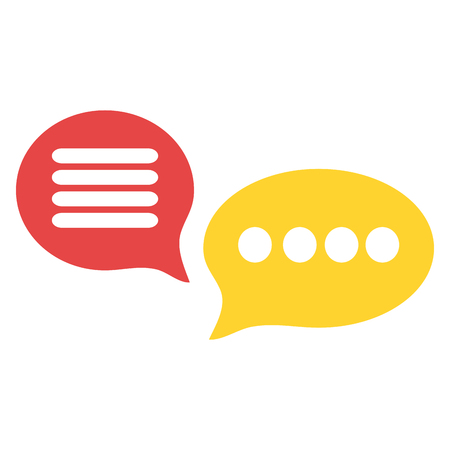 speech bubbles message icon vector illustration designのイラスト素材