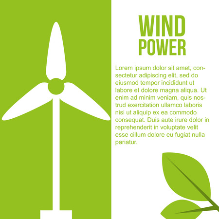 turbine wind power renewable energy vector illustrationのイラスト素材