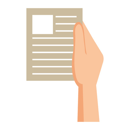 hands with paper document vector illustration designのイラスト素材