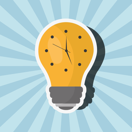 earth hour bulb light clock time vector illustrationのイラスト素材