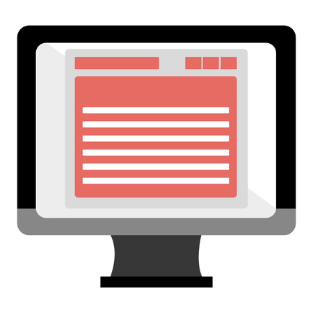 monitor computer with template vector illustration designのイラスト素材