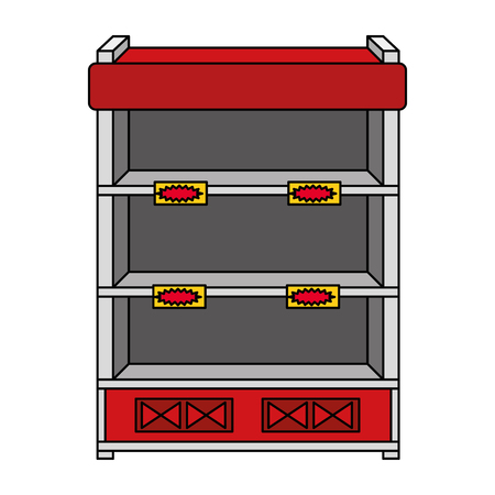 supermarket shelving empty icon vector illustration designのイラスト素材