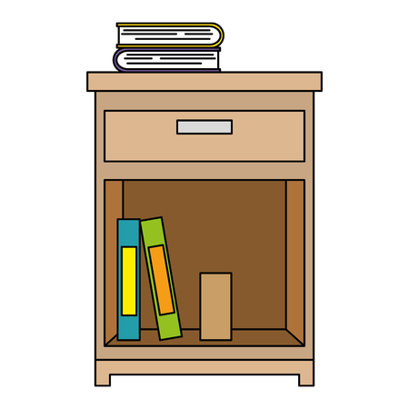 office drawer with books vector illustration designのイラスト素材