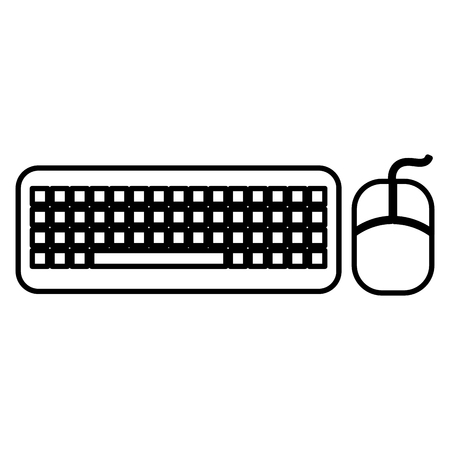 computer keyboard and mouse vector illustration designのイラスト素材
