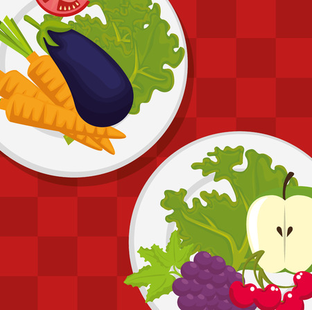 healthy food menu icons vector illustration designのイラスト素材