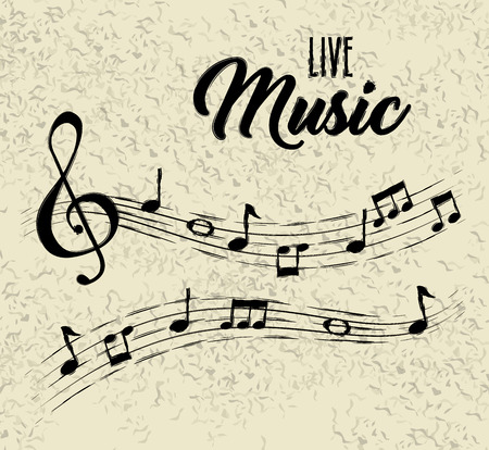 live music notes patern vector illustration designのイラスト素材