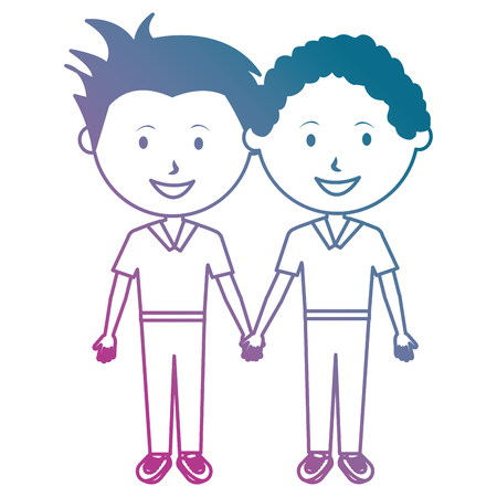 students boys couple characters vector illustration designのイラスト素材