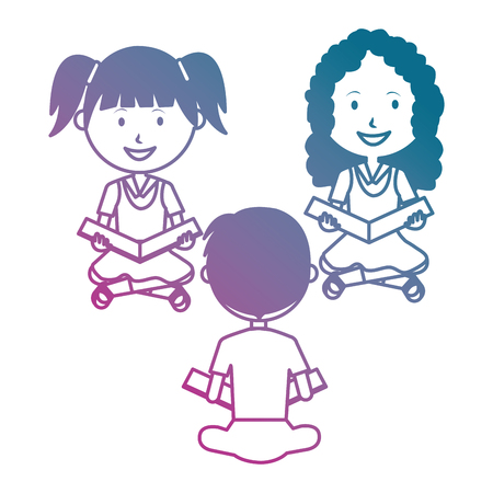 students group avatars characters vector illustration designのイラスト素材