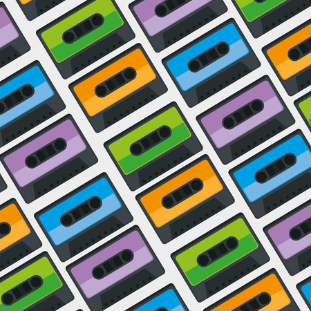 cassettes music festival label vector illustration designのイラスト素材