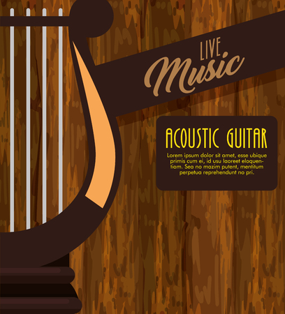 harp musical instrument label vector illustration designのイラスト素材