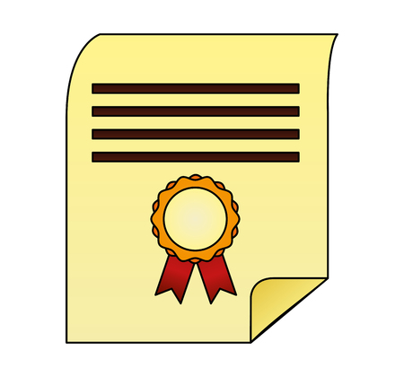 parchment diploma graduation icon vector illustration designのイラスト素材