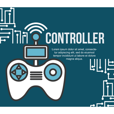 drone technology futuristic controller game signal screen vector illustrationの写真素材