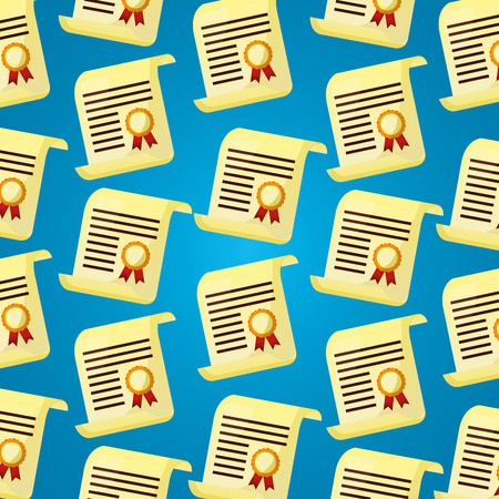 congratulations graduation certificate education pattern vector illustrationのイラスト素材