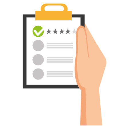 hands with clipboard checklist vector illustration designのイラスト素材