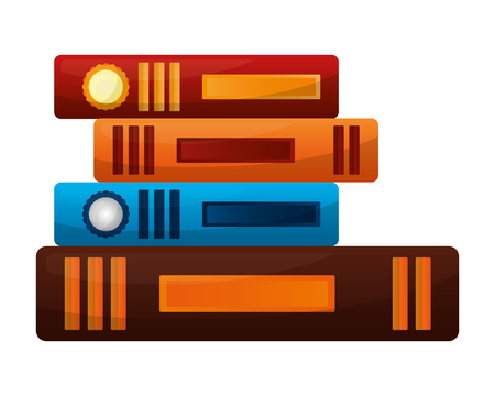 library books isolated icon vector illustration designのイラスト素材