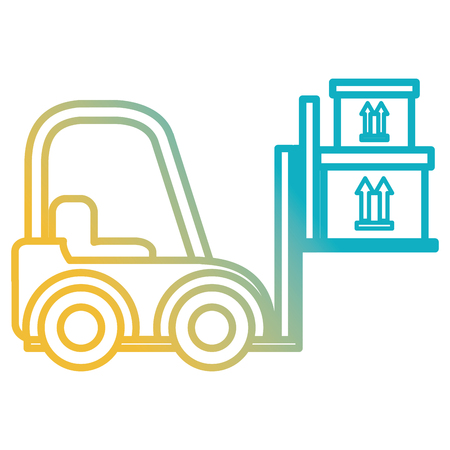 delivery forklift with carton boxes vector illustration designの写真素材