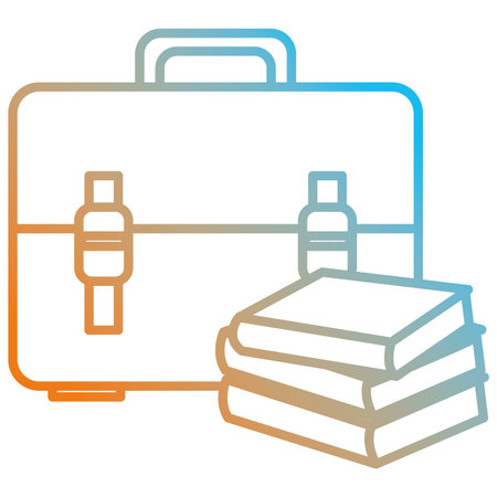 school handbag with text books vector illustration designのイラスト素材