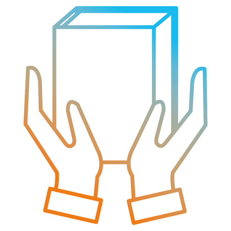 hands with text book vector illustration designのイラスト素材
