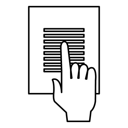 hand indexing in documents paper vector illustration designのイラスト素材