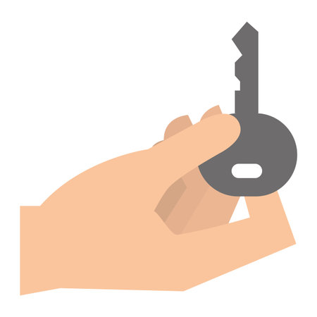 hand with key icon vector illustration designのイラスト素材