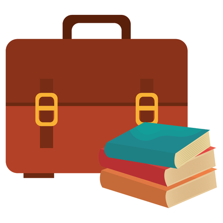 school handbag with text books vector illustration designのイラスト素材