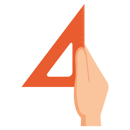 hand using school rule vector illustration designのイラスト素材