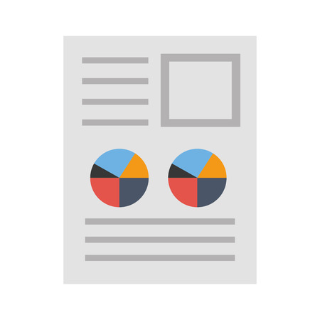 document file with statistics pie graph icon vector illustration designのイラスト素材