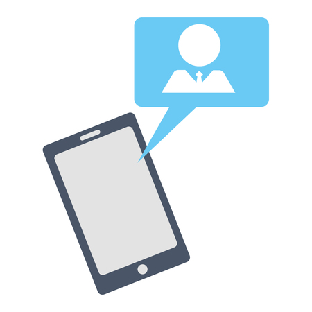 smartphone device with speech bubble vector illustration designのイラスト素材