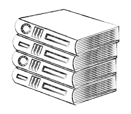 school study stack books design vector illustration sketchのイラスト素材