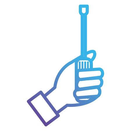 hand with screwdriver tool vector illustration designのイラスト素材