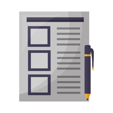 checklist with pen icon vector illustration designのイラスト素材