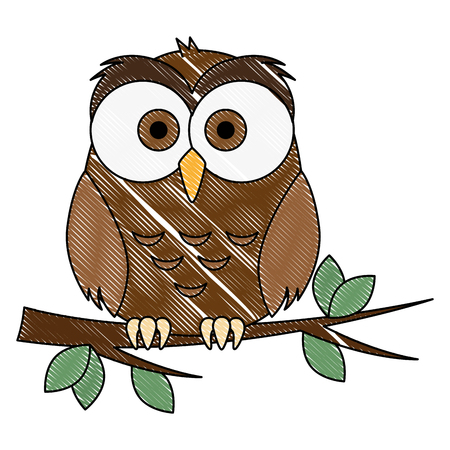 cute and adorable owl character vector illustration designのイラスト素材